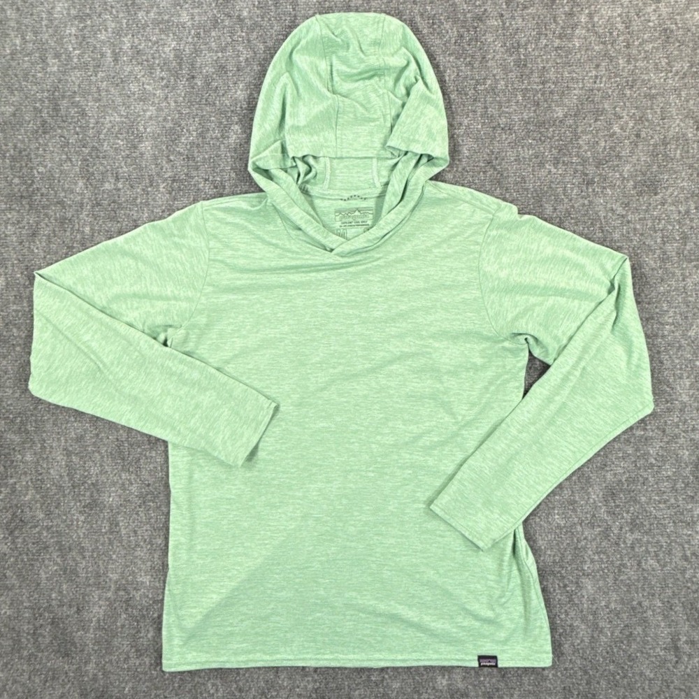 Patagonia Capilene Cool Daily Hoody Mens Medium Green Sun Hoodie UPF 50 45115